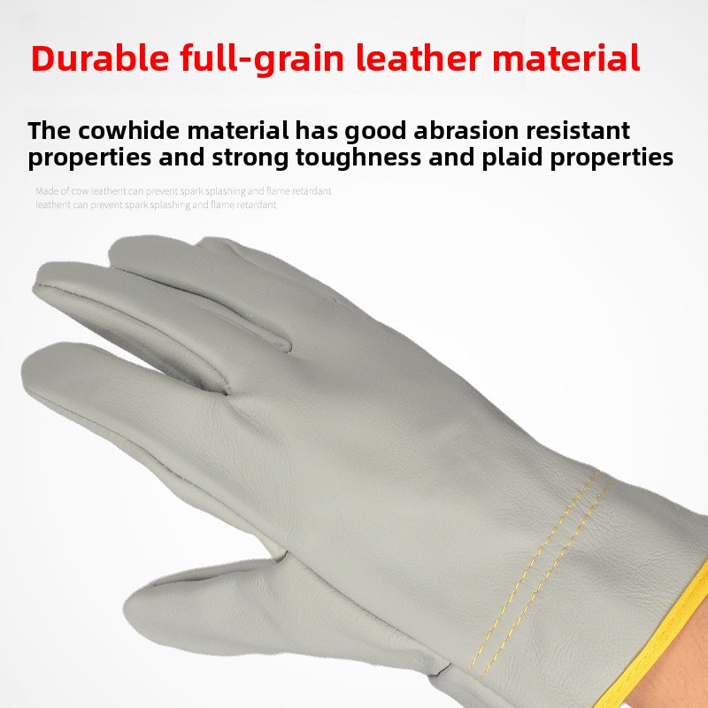 Cowhide Welding Gloves - Short - Heat Resistant Glove recension och pris