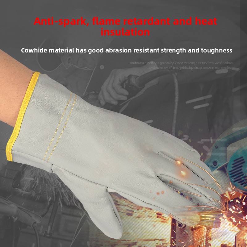 Cowhide Welding Gloves - Short - Heat Resistant Glove recension och pris