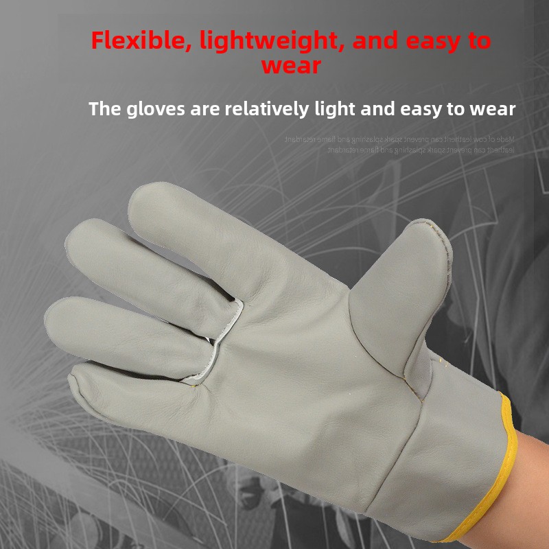 Cowhide Welding Gloves - Short - Heat Resistant Glove recension och pris