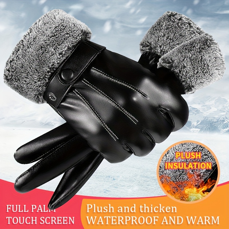 1/2/3Pairs Winter Leather Glov - Leather Driving Glove recension och pris